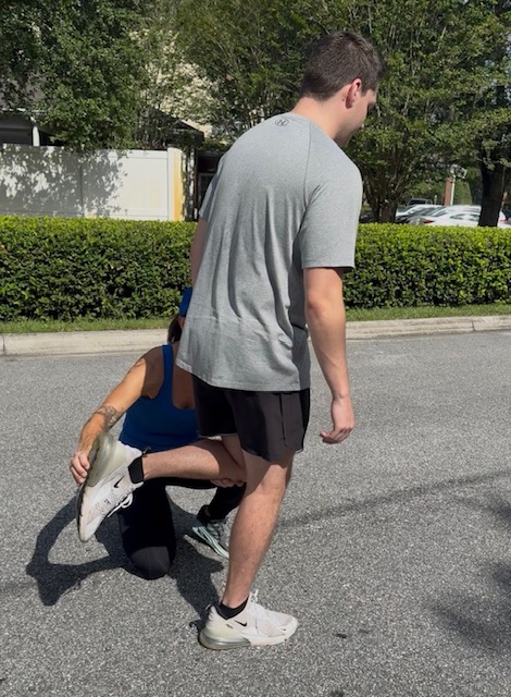 Image shows running stride analysis